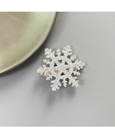 HAICN 4Pieces Snowflake Hair Clips Silver Glitter Snowflake Bobby Pins Xmas Hair Barrettes Party Favor for Women Girls Hair Accessories - Buy Online on GoSupps.com