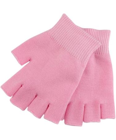 SUPVOX Finger Touch Screen Gloves Gel Heals Dry Skin and Cracked Hands Fingerless Moisturizing Gloves (Pink) - Buy Online on GoSupps.com