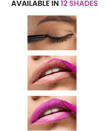 Beauty Forever Twist Up Lip and Eye Pencil Lightweight Matte & Shimmer Finish Long Lasting Waterproof Smudge Proof Suitable for All Lips and Eye Shapes Available in 12 Shades 108 Red - Buy Online on GoSupps.com