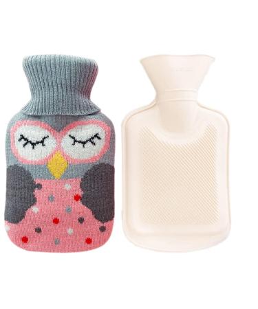 MYAMIA Hot Water Bottle for Winter With Removable Cover for Warm Hot Water Bottles for Hands and Feet-D