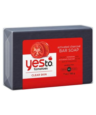Yes to Tomatoes Clear Skin Activated Charcoal Bar Soap 7 oz (Pack of 6)