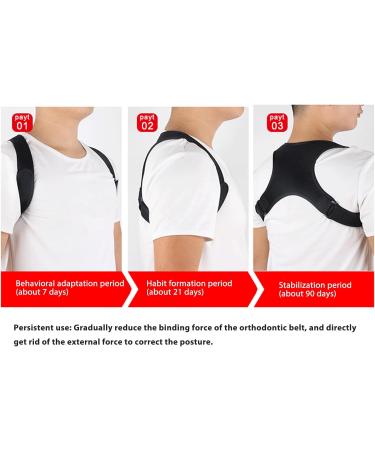 Adjustable Posture Corrector Breathable Back Brace with Shoulder Pads Improve Sitting Posture for Men and Women Collarbone Support - Buy Online on GoSupps.com