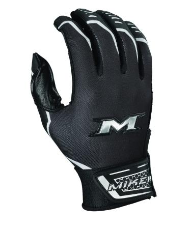 Miken | PRO Slowpitch Softball Batting Gloves | Adult Sizes | Multiple Colors Black XX-Large