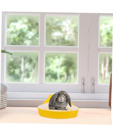 ORFOFE Box Pet Potty Urinal Rabbit Toilet Bedding for Rabbits Pet Pee Bedding for Guinea Pigs White Abs 24.5X18.5cm White - Buy Online on GoSupps.com