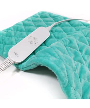 Full Weighted Electric Heating Pad Fast-Heating for Back/Waist/Abdomen/Shoulder/Neck Pain and Cramps Relief - 2.2 lb Weighted Beads with Auto-Shut Hot Heated Pad by GOQOTOMO (12 * 24  FHW-G) Green Weighted 12*24