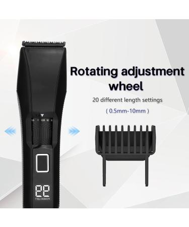 Men's Beard Trimmer - 20 Length Adjustable Stainless Steel T-Blade Cordless IPX7 Waterproof with LED Display - Buy Online on GoSupps.com