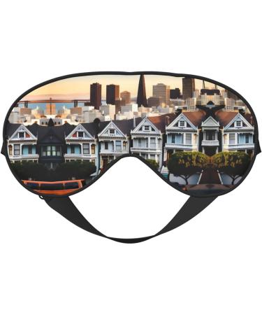 San Francisco Print Soft Eye Mask - Comfortable Sleep Mask for Travel & Naps | Ideal Eyeshade for Women & Men - Buy Online on GoSupps.com