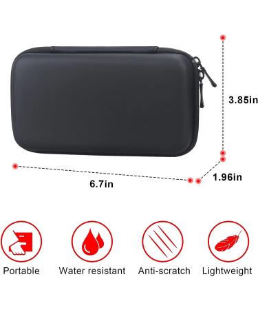 Elonbo Diabetic Supplies Travel Case - Organizer Bag for Insulin, Glucose Meter, Test Strips, Lancets, Syringe - Black - Buy Online on GoSupps.com