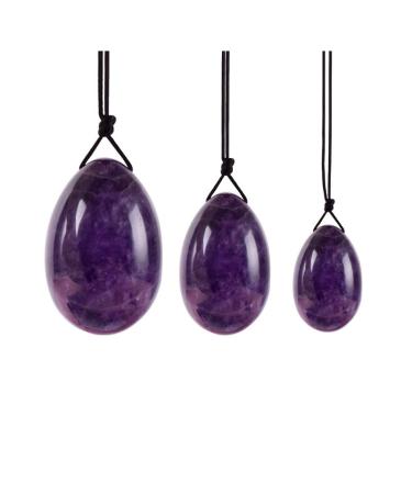BAWHO Multiple Materials Egg Set Women Kegel Exerciser Ball Crystal Rose Quartz Eggs Amethyst QINTINYIN