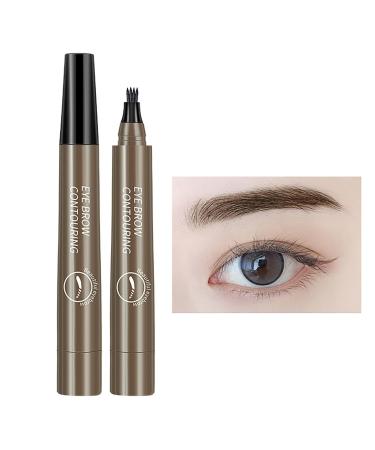 Veeteah Eyebrow Pencil - 4 Tip Microblading Pen - Eyebrow Makeup with Micro Fork Tip Applicator for Natural Brows That Last All Day Veeteah