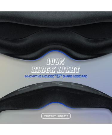 iiizi 3D Sleep Mask for Women Men - Black | Ideal for Sleeping, Travel, Yoga, and Naps | Lightweight and Comfortable - 1 Pack - Buy Online on GoSupps.com