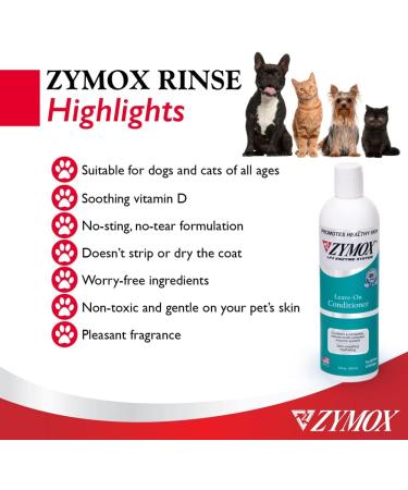 Zymox Leave On Conditioner for Pets 12 fl oz - Hydrating Pet Care Solution - Buy Online on GoSupps.com