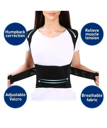 Posture Corrector Adjustable Back Posture Corrector Upper Back Brace Shoulder Clavicle Support Belt Posture Correction Men Women Back Brace (Slimming White L) Better life Black L - Buy Online on GoSupps.com