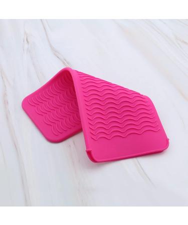 Heat-Resistant Silicone Mat Pouch for Hair Tools | Portable Styling Mat for Hair Straightener & Curler | Pink 28.6x14.2cm | Salon Supplies - Buy Online on GoSupps.com
