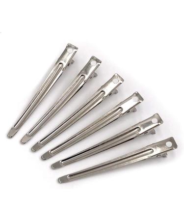 Minkissy 20pcs Styling Hair Clips Sectioning Clips Stainless Steel Salon Duckbill Clips Metal Alligator Hair Clips for Salon Barber Hairdressing Tool(Silver) - Buy Online on GoSupps.com