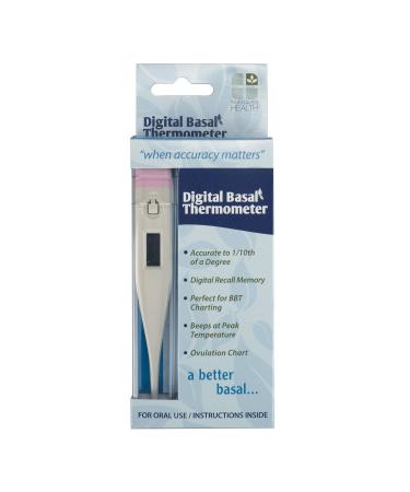 Fairhaven Health Digital Basal Thermometer for Fertility Charting and Ovulation Tracker, Accurate At-Home Oral BBT Temperature Monitor to 1/100th Degree with Memory Recall for Before, During & After Pregnancy