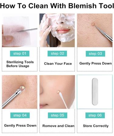 YIAGUN Acne Blemish Needles Tool Kit Nose Face Skincare 8-in-1 with Metal Case - Buy Online on GoSupps.com