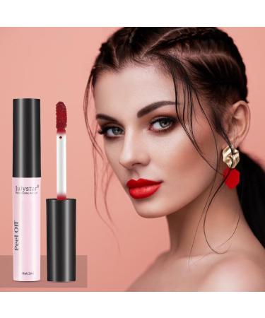  Katutude 6 Pack Peel Off Lipstick for Girls Waterproof Long Lasting Matte Liquid Waterproof Non-stick Lipstick for Girls Women - Buy Online on GoSupps.com