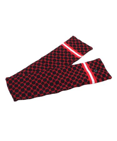 Heated scarf heating heating scarf USB heating electrically heated neck wrap heated scarf 3 temperature settings neck heating pillow scarf neckwear (red grille on black red grid on black background