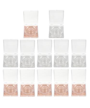 POPETPOP Bo te Faux Cils Transparente 12 Pi ces Supports Ronds Transparents Cartes Dor es et Argent es Organisateur de Cils Vide pour Rangement Professionnel et Usage Personnel
