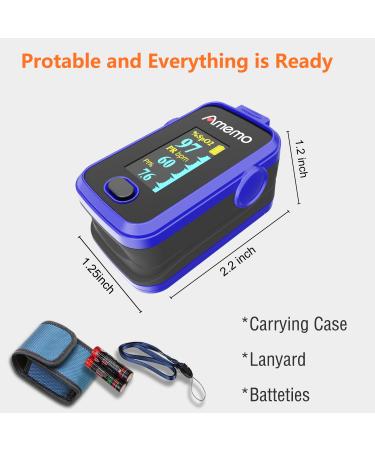 Portable Fingertip Pulse Oximeter with Plethysmograph - Accurate Blood Oxygen & Heart Rate Monitor - International Shipping Available - Buy Online on GoSupps.com