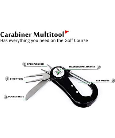 All in One Golfer's Tool: Divot Fixer, Magnetic Ball Marker, Spike Wrench, Pocket Knife & Keyring Holder - Buy Online on GoSupps.com