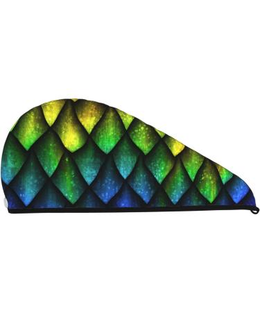 Microfiber Hair Drying Cap - Dragon Scales Towel Wrap for Quick Drying Curly Long & Thick Hair | Soft Absorbent & Stylish - Buy Online on GoSupps.com