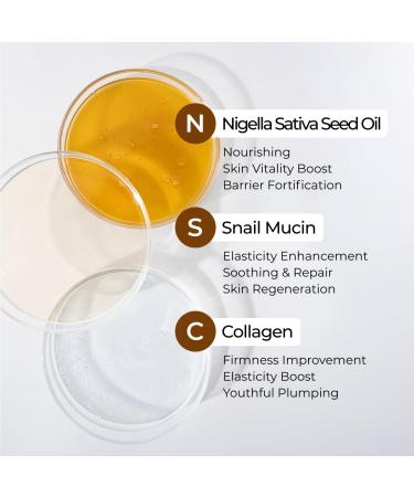 IZEZE BLACK Cumin NSC Bliss Essence 3.38 fl.oz 100 ml l Black Snail Mucin Low Molecular Collagen Hydrating Korean Skincare For Wrinkles Good Molecules Nigella Sativa Seed Oil Thymoquinone - Buy Online on GoSupps.com