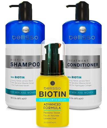 Biotin Shampoo and Conditioner and Biotin Serum for Volume - Thickening Hair Shampoo Treatment and Conditioner for Dry Normal Oily and Color Treated Hair