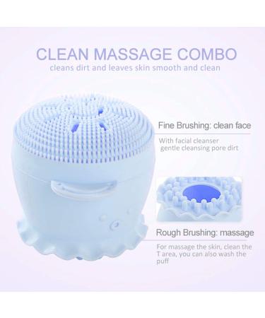 Facial Cleansing Brush Octopus Silicone Palm Care Pore Cleansing Soft Brush Deep Cleansing And Exfoliating (2pcs)-01 - Buy Online on GoSupps.com