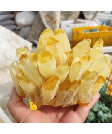 Home Decoration 500-1000g Natural Yellow Ghost Phantom Quartz Crystal Cluster Specimen Home Decoration Office Living Room Crystal Decora Stones PEIQIYIN Stone Mineral Specimen (Size : 900-1000g) - Buy Online on GoSupps.com