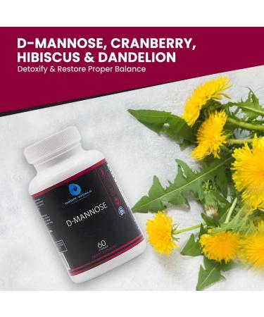 Orbit Vitals D-Mannose with Cranberry, Dandelion & Hibiscus Extract - Aids in Bladder, Urinary Tract Support, Flush Impurities - Ultra Absorption Gluten Free & Non GMO | 60 Capsules - Buy Online on GoSupps.com