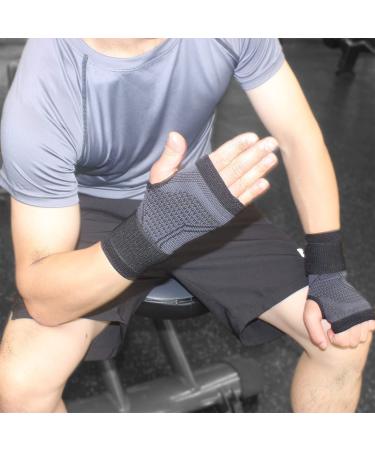 2-Pack Carpal Tunnel Wrist Brace for Men and Women - Adjustable Strap, Wrist Wrap Hand Support Sleeves - Relieve Carpal Tunnel Syndrome, Wrist Pain, Arthritis - Black, Large - Buy Online on GoSupps.com