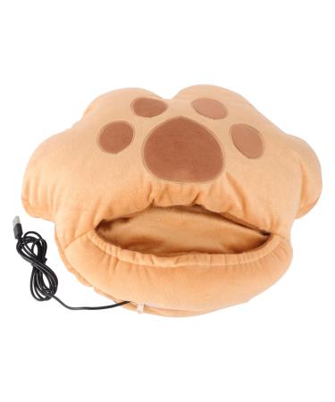 Valiclud 2 STK USB foot warmers Portable foot warmers Fluffy slippers foot heating pillows Warmer slippers heating shoes Household Heated shoes desk women floor material: plastic