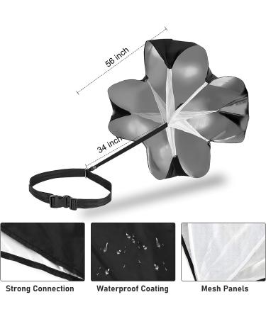 SIFENYU Running Speed Parachute 2 Pack - Adjustable Training Parachute for Kids, Youth & Adults - 56 inch Speed Chute for Speed & Acceleration Training - Buy Online on GoSupps.com