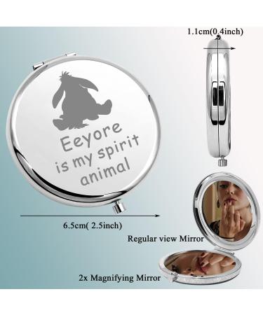 MAOFAED Cartoon Donkey Gift Donkey Lover Donkey Compact Mirror Cartoon Lover Gift Purse Mirror for Girls (eeyor Mirror) - Buy Online on GoSupps.com