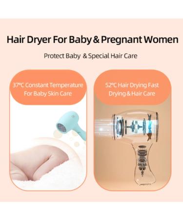 Portable Ionic Hair Dryer for Kids with Negative Ions Constant Temperature Control Hairdryer Lightweight Green for Home Travel with Cool Skin Modes (US Plug 110V) - Buy Online on GoSupps.com