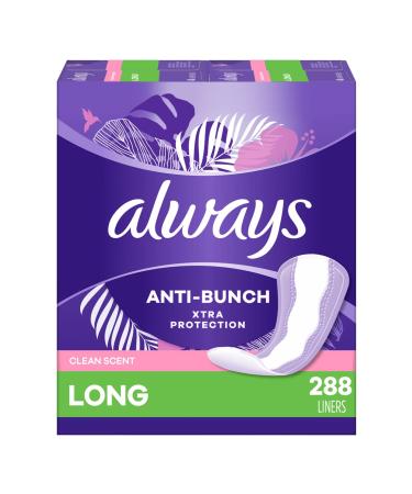 Always Xtra Protection Daily Feminine Panty Liners for Women, Long Length, Fresh Scent, 72 Count - Pack of 4 (288 Count Total) - Buy Online on GoSupps.com