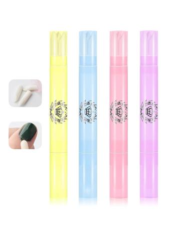 Nail Polish Corrector Pen 4Pcs Nail Polish Remover Pen with 11 Tapered Refill Tips Nail Polish Correction Nail Edge Cleaning Pen for Nail Art DIY