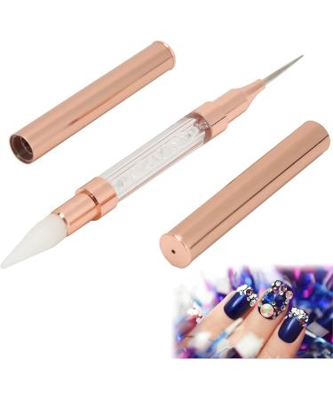Nail Art Dotting Pen Ergonomic Length Wax Tip Dotting Pen Dual Ended for Different Sizes Types Rhinestone(white) - Buy Online on GoSupps.com