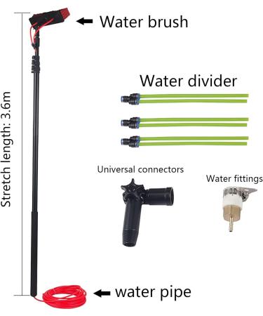 Window Cleaning Pole/Water Fed Telescopic Brush/Extendable Cleaner Conservatory Roof Suitable For Photovoltaic Panel Cleaning Trucks Windows 3.6m 50cm Brush Head 3.6m Rod - Buy Online on GoSupps.com