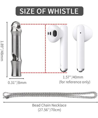 Autuveen Titanium Outdoor Emergency Whistle | Loud EDC Survival Whistle for Camping and Hiking - Buy Online on GoSupps.com