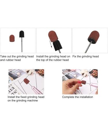 120# Grit Nail Art Sanding Caps Manicure Polishing Grinding Bands Nail Drill Bits Set with Shaft Sanding the Sanding Strip Is Designed with Durabl Tremendous Fabric Sanding Bits Fa - Buy Online on GoSupps.com