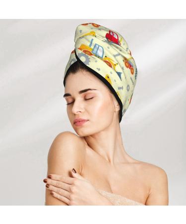 Super Absorbent Microfiber Hair Towel Wrap - Coral Velvet Quick Dry Cap for Long Curly & Thick Hair - Buy Online on GoSupps.com