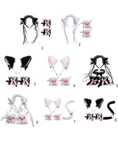 TQUXNGA 1set Halloween Cosplay Ear Headband and Choker/Lace Cuffs/Tail Cosplay Lovely Costume Party Accessories for Adult 5 - Buy Online on GoSupps.com