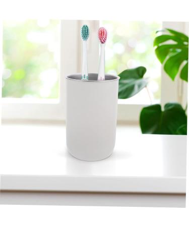 Buy Homsfou Stainless Steel Toothbrush Organizer Cup for Kids - Stylish Bathroom Toothbrush Holder - White 12x8cm - Buy Online on GoSupps.com