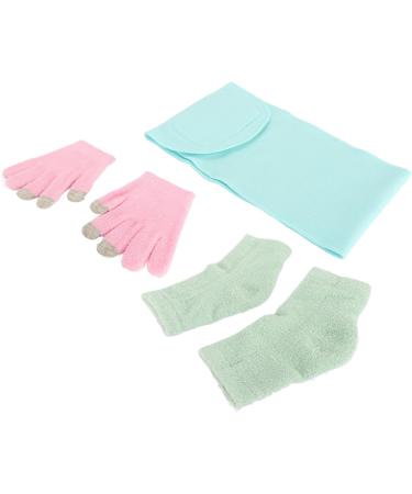Qukaim Touch Screen Spa Gloves Touch Screen Spa Gel Socks Gloves Set for Cracked Dry Skin Reusable Moisturizing Gel Spa Neck Wrap Mask - Buy Online on GoSupps.com