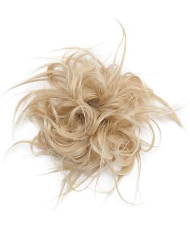 Tousled Updo Hair Pieces Messy Bun Hair Scrunchies Extensions Hair Piece Ponytail With Elastic Rubber Hair Extensions for Women Dark Blonde to Bleach Blonde - Buy Online on GoSupps.com