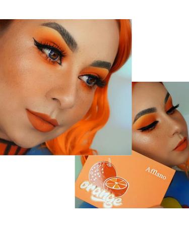 Afflano Gold Yellow Orange Eyeshadow Palette - High Pigment Matte Shimmer Shades for Long-Lasting Sunset Fall Looks on Brown Eyes - Perfect for Women, Men, and Black Skin - Buy Online on GoSupps.com