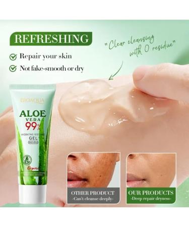 Aloe vera 99% organic gel 50g moisturizing gel for face and body alcohol-free formaldehyde-free rich in citric acid and niacinamide vitamin c for face and body skincare routine (1 count) - Buy Online on GoSupps.com